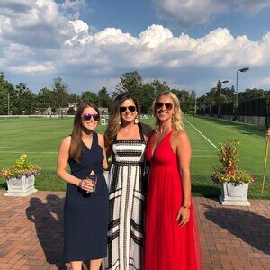 BCBGMAXAZRIA Two-Tone Scalloped Lace Gown